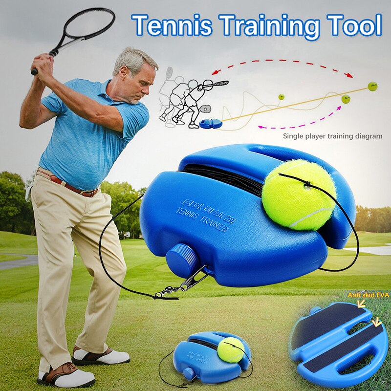 Tennis Ball Singles Training Practice Balls Back Base Trainer Tools And Tennis Exercise Self-study Rebound Ball Baseboard