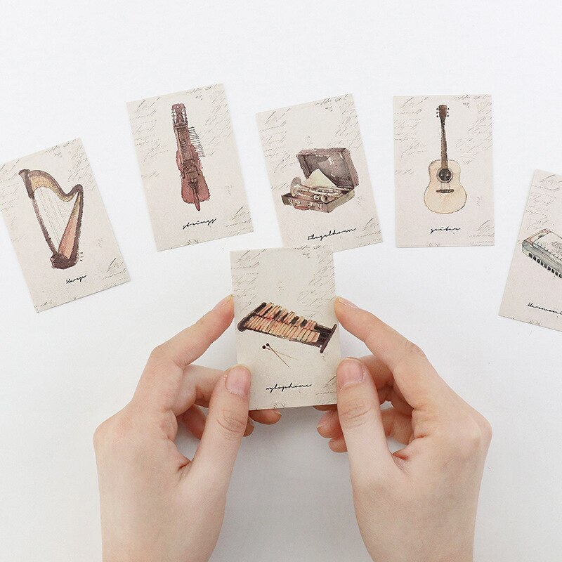 28 feuilles/ensemble instrument de musique rétro Mini Lomo carte postale/carte de voeux/anniversaire lettre enveloppe carte carte Message