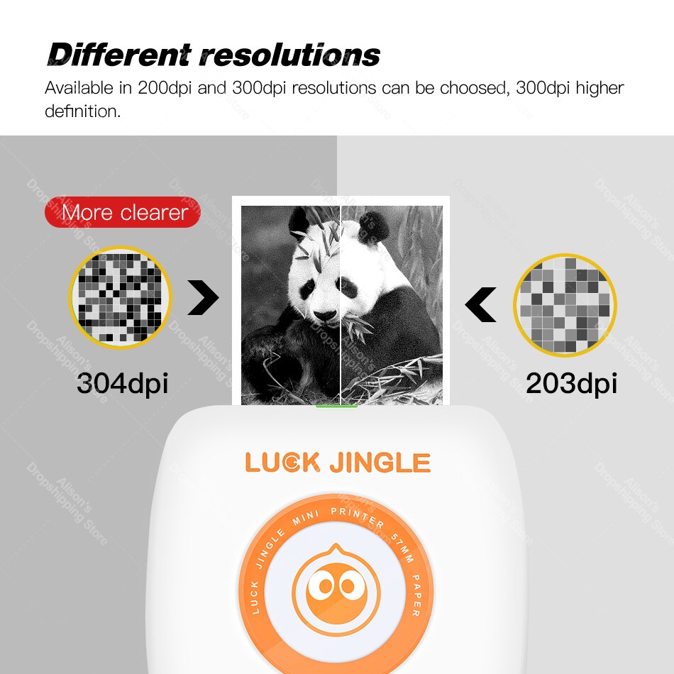 Pocket Photo Printer 304Dpi Draagbare Bluetooth Printers Foto Thermische Draadloze Printer Werk Op Android Ios Telefoon Printer