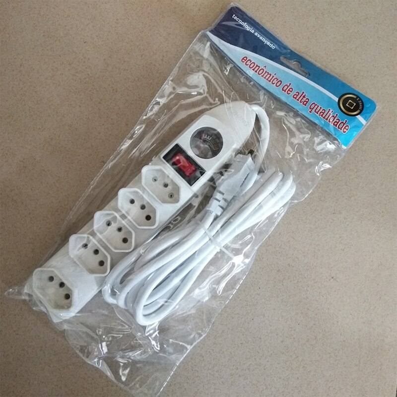 Brazil wiring plug 5 way multiple socket power strip with surge protector 10A250V Brazil socket