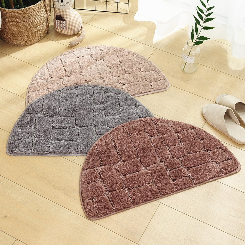 Floor Mat Indoor Outdoor Tapijt Water Absorptie Wasbare Deur Mat Microvezel Semi Cirkel Vloer Duurzaam Mat