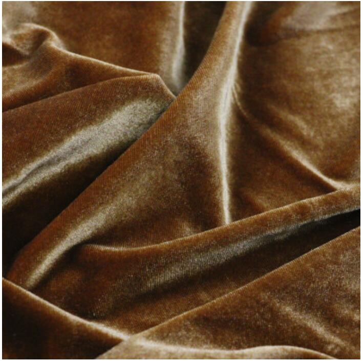 Tissus soyeux en velours doux de 50x150cm, pour vêtements de luxe, rideau Textile de maison: 25 Ginger