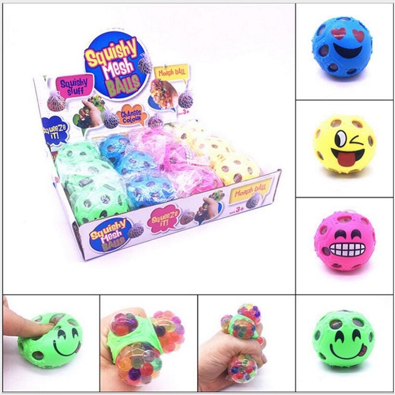 1PCS Funny Smiley Face Anti Stress Reliever Ball For Adult Mood Toys Squeeze Relief