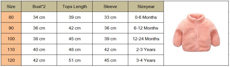 1pc Peuter Kids baby jongens meisjes fleece jacket winter warme jas