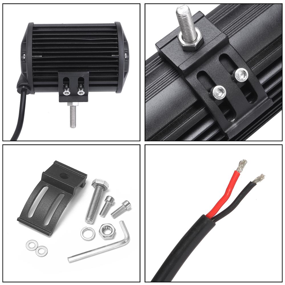 5'' 9 INCH OFFROAD LED WORK LIGHT FLOOD DRIVING LAMP 12V 24V CAR MOTORCYCLE TRAILER WAGON TRUCK PICKUP 4WD 72W 144W INDICATOR