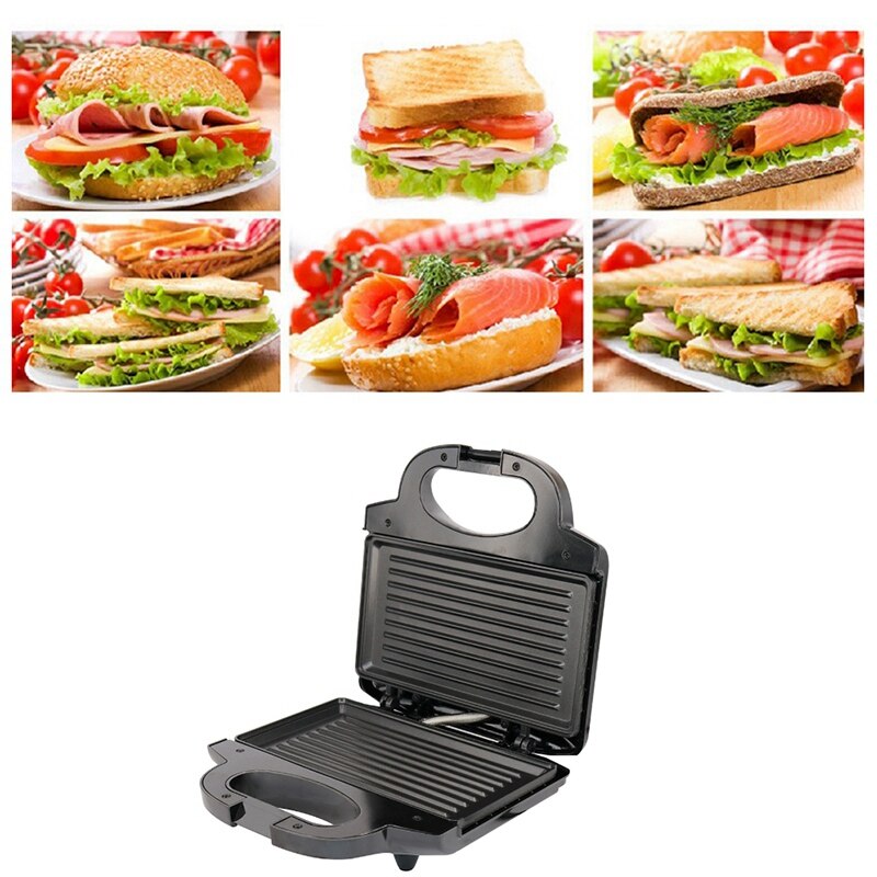 Multifunktionelle elektriske mini sandwichproducenter griller panini plade brødrister bøf hamburger morgenmad maskine grill