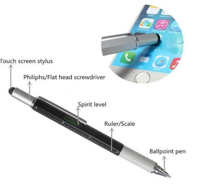 (1PCS/Sell) 5 Colors Screwdriver Capacitance fountain pens Stationery Stylus Pen Touch Pen Oily Black Refill 0.7 Mm