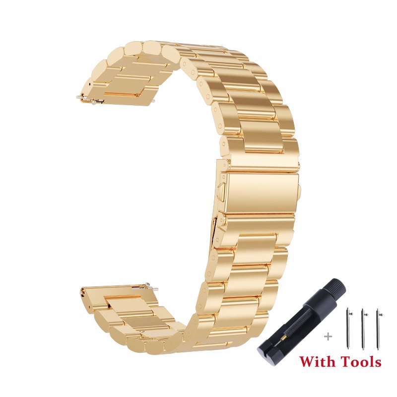 18mm 20mm 22mm 24mm Breedte Quick Release Volledige Rvs Horlogeband Horloge Universele Platte Kop horlogeband Accessoires: Blauw Licht Blauw / 22mm