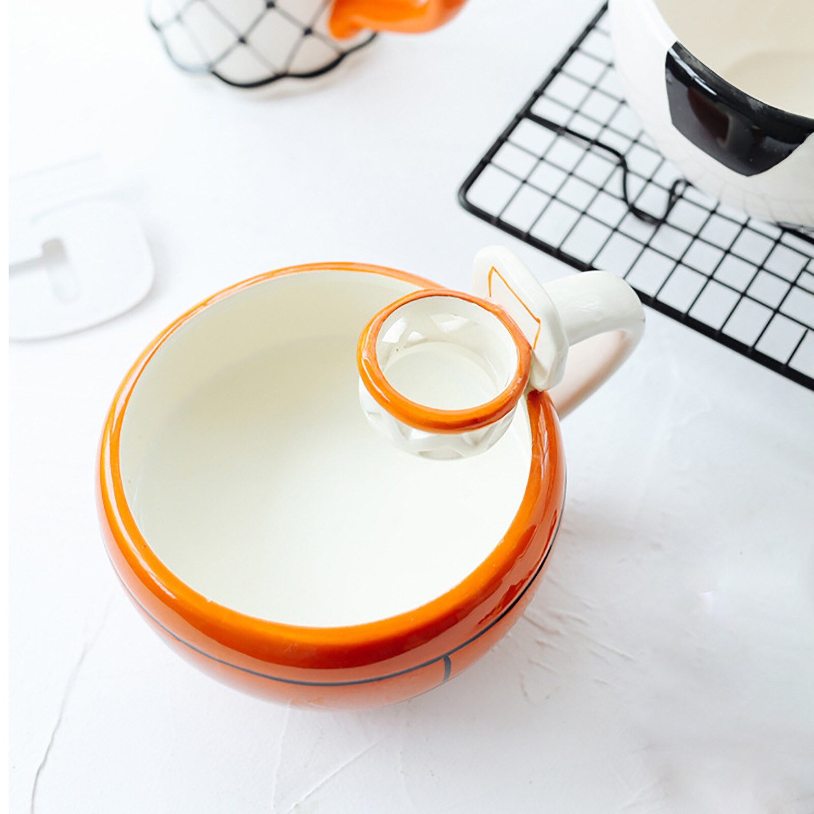 Basketball Football Tea Cup Cartoon Mug Ceramic Coffee Breakfast Water Cup Asults&Kids Ball Mug F