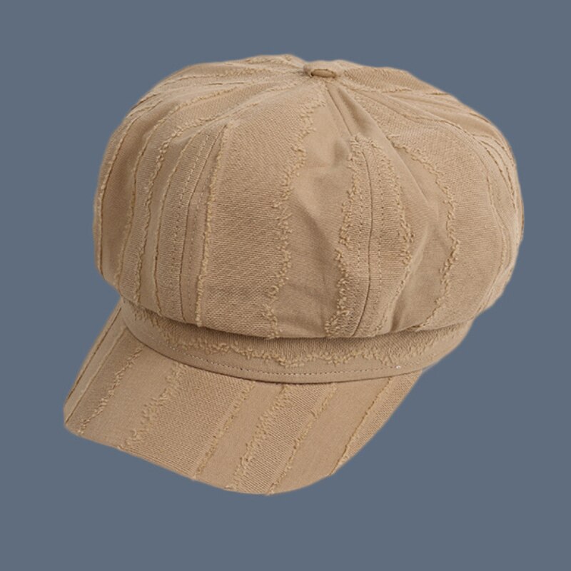 Tendance octogonale casquette gavroche femmes bérets printemps automne chapeau rétro artiste peintre dame bérets décontracté és pour les femmes cassés chapeaux: Kaki
