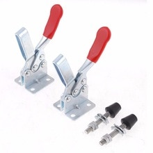 Horizontal Toggle Clamp 2Pcs 90Kg/198Lbs Vertical Clamp Hand Tool Antislip 201-B Quick Release Tool