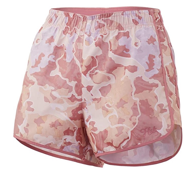 H*k dam fiskeshorts dam chillin korta kort | performance shorts snabbtorkande short upf 30+  solskydd usa storlek xs-xl: Rosa camo / Usa storlek s