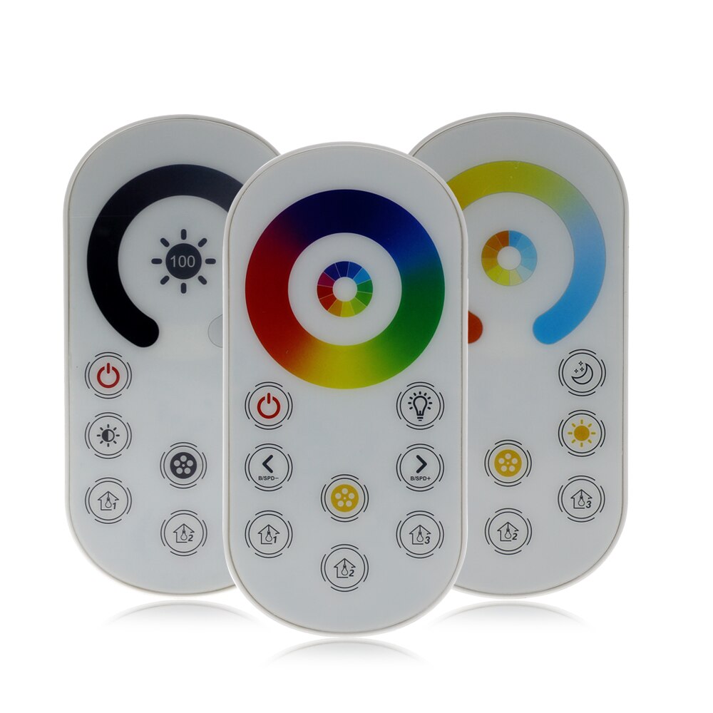 Mini LED RF Controller DC5V-24V Wireless Touch Button Remote Control for Single Color/ CCT/ RGB/ RGBW/ RBBWW/ RGB+CCT LED Strip