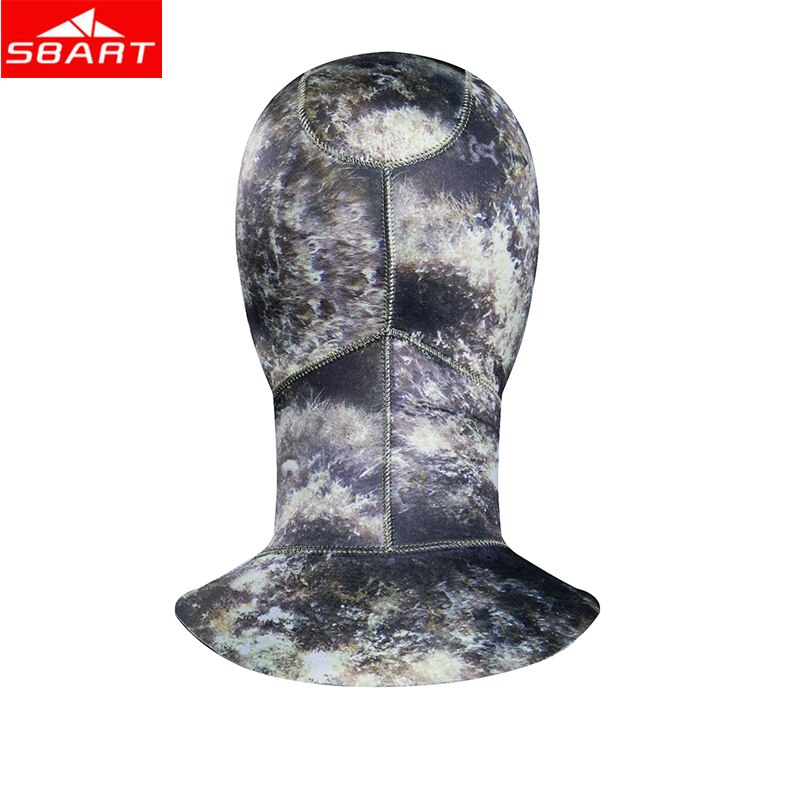 SBART-gorros de neopreno de camuflaje para hombre y mujer, 3MM, capucha de neopreno para mantener el calor, con hombro, para surf, buceo, accesorios