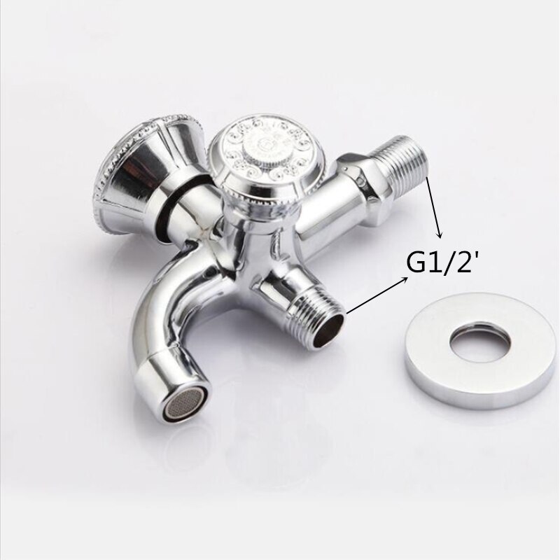 Europese All-koper Tweeërlei gebruik Wasmachine Kraan Antieke/Zilver Gesneden Tuin Tap multifunctionele G1 /&#39;Bibcocks