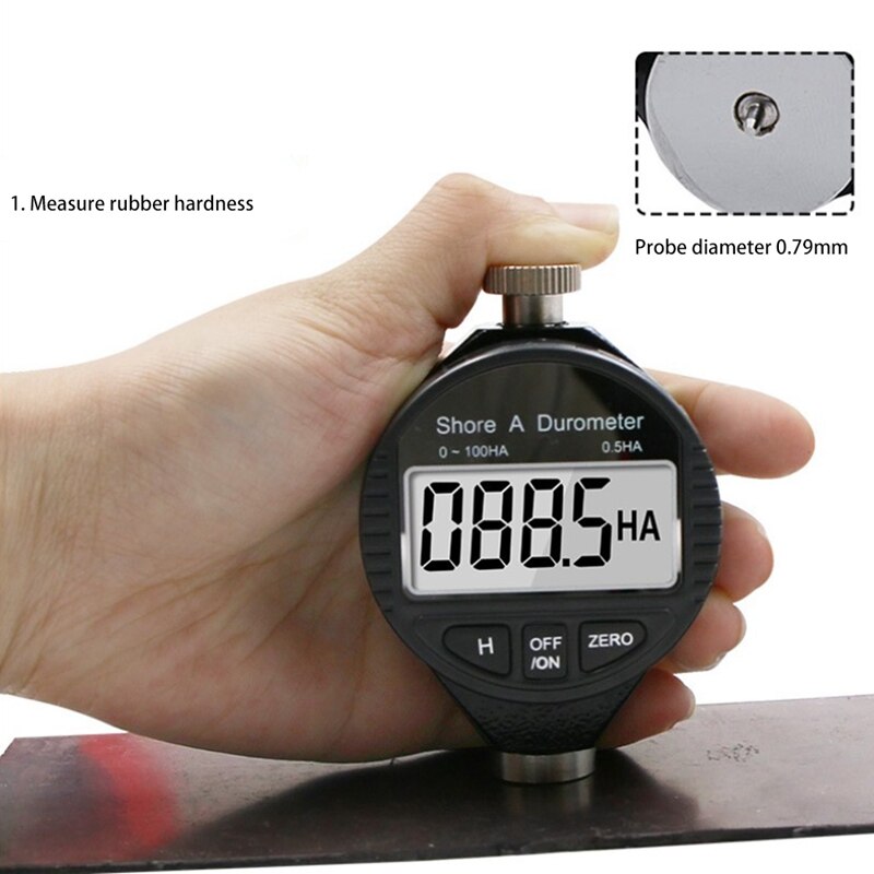 JHD-HA Digital Shore Durometer Sclerometer Rubber Hardness Tester Meter Paragraph Digital Shore Hardness Meter