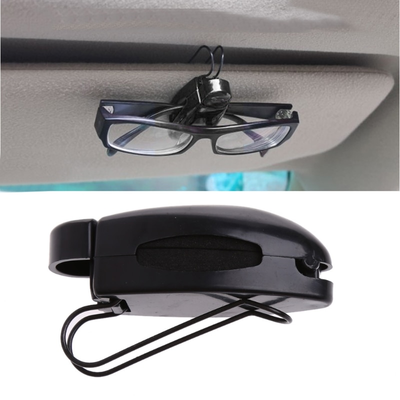 1Pc Auto Auto Zonneklep Clip Houder Voor Leesbril Zonnebril Lenzenvloeistof Card