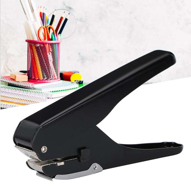 9771 Single Hole Puncher Manual ID Card Slot Punching Machine 10 Sheets for Home Office School
