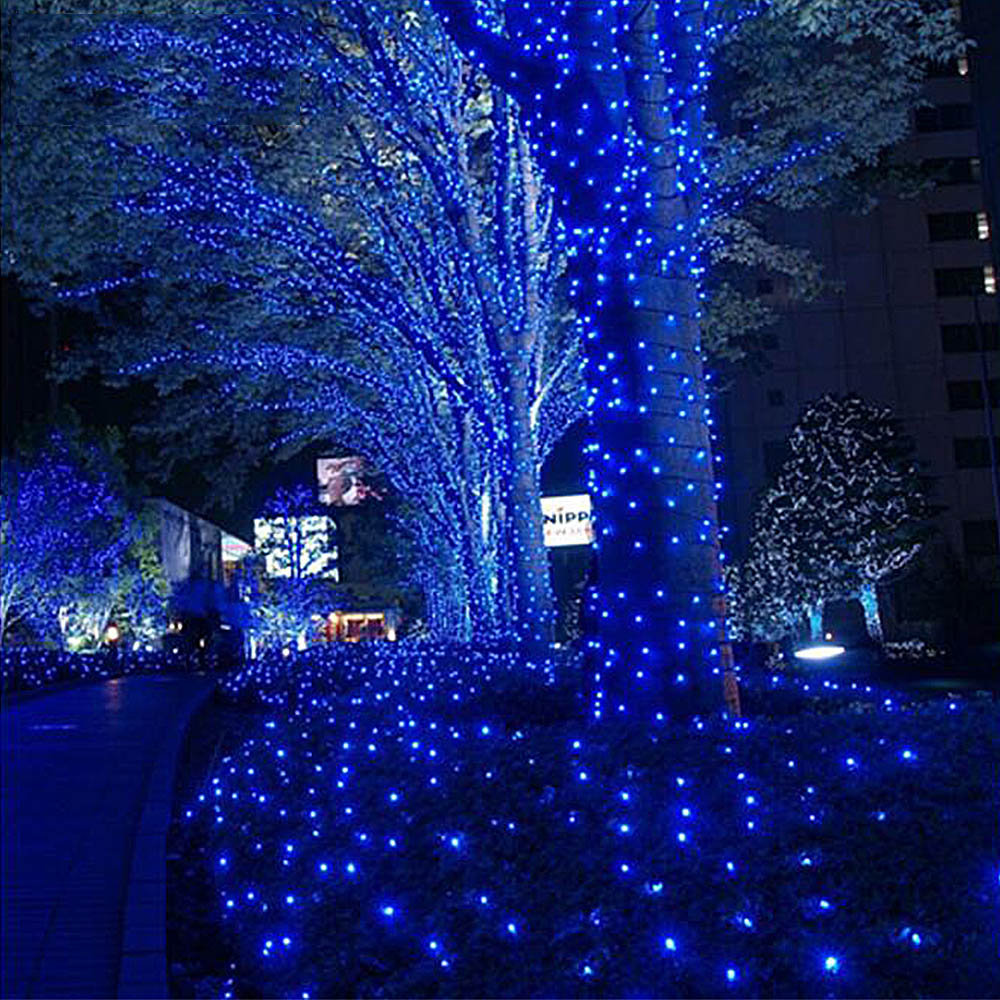 2x 2/3x2m LED guirlande fée lumières maille Net chaîne lumières extérieur étanche décorations de noël pour la maison mariage jardin fête