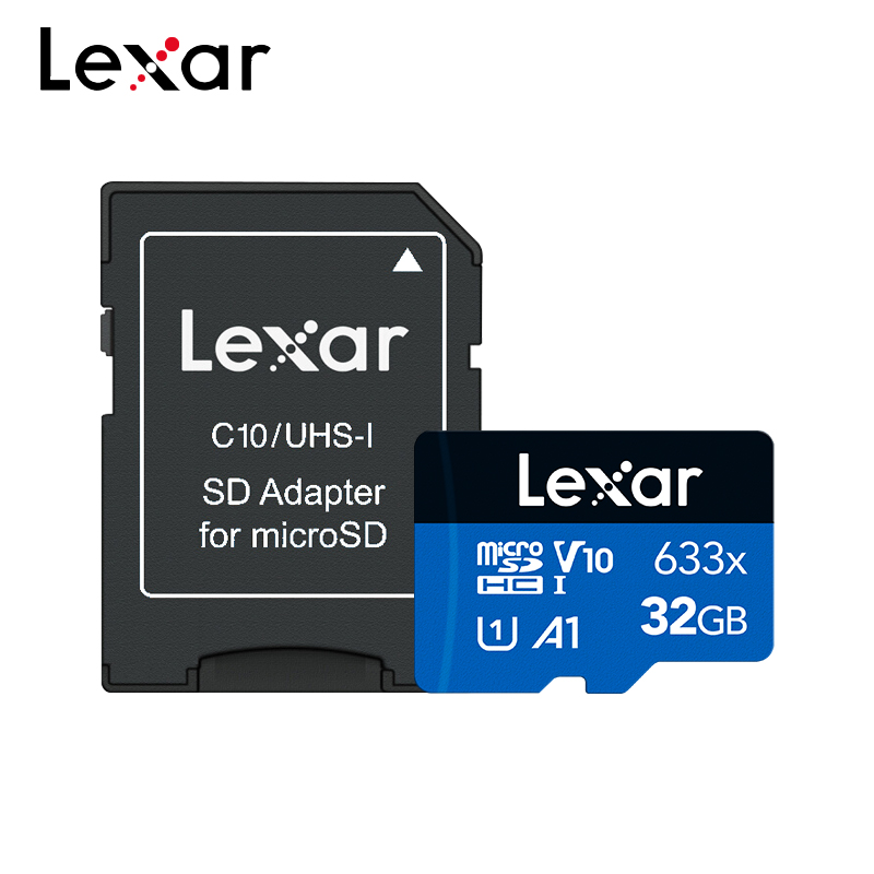 Lexar Microsd Memory Card Class 10 V30 A1 Flash Micro SD Card 32GB 64GB 128GB Original TF Card for Phone Camera Storage Cards: 32 GB