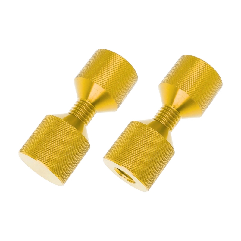 QM82 2 stks/set Stevige aluminium pijpflenspennen geschikt voor nauwkeurige machine-assemblage: Goud