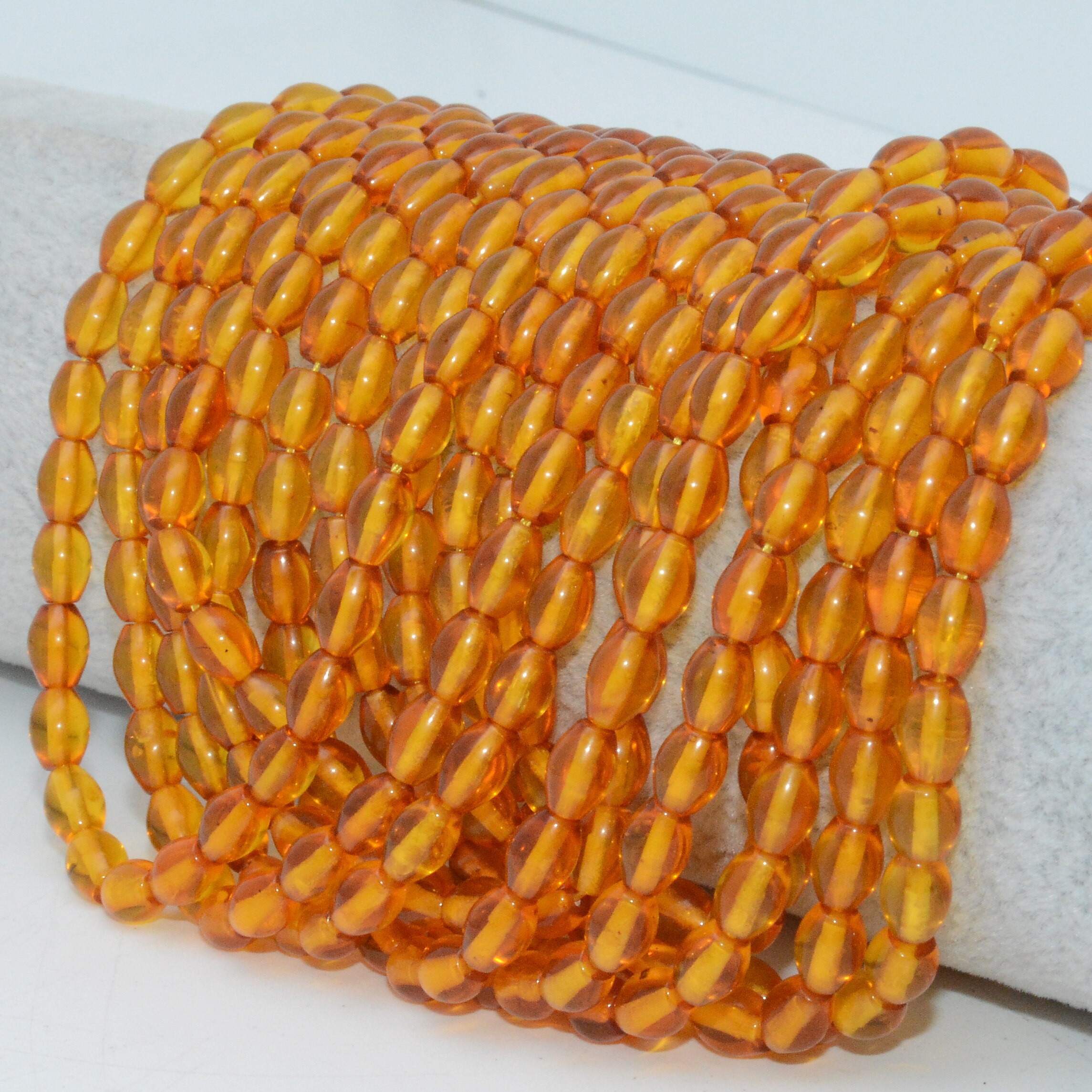 Natuurlijke Baltische Honing Amber Onregelmatige Rijst Kralen 5X7Mm, Gemaakt In Polen
