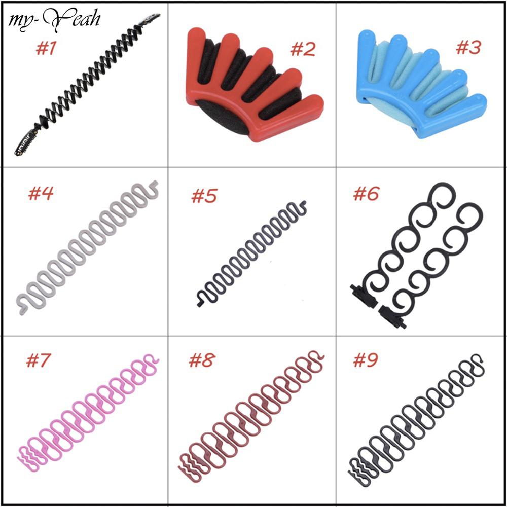 9 Styles Lady French Home Use Hair Braiding Tool Weave Braider Roller Hair Twist Styling Tool DIY Accessories