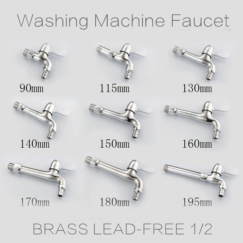 Brass Washing Machine Faucet Wall Mounted Single Brass Handle Washer Tap Bibcocks Fast On Faucet