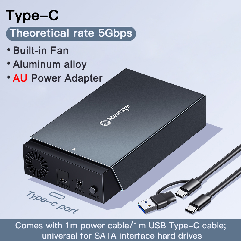 Meetiger 2.5 3.5 Inch HDD Case USB 3.0 Naar SATA Externe Harde Schijf Reader Harde Schijf Behuizing Hoge Snelheid Adapter voor PC Laptop: Blauw