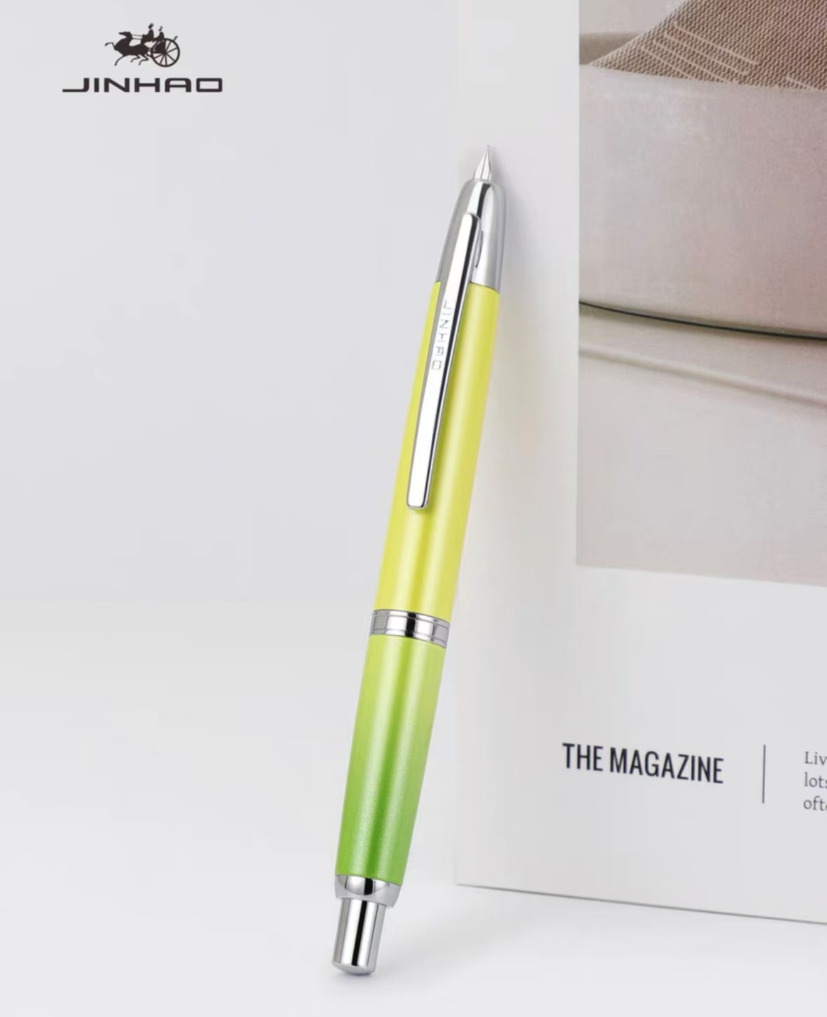 JINHAO 10 métal perle bleu presse stylo plume motif EF F plume écriture stylos à encre fournitures de bureau scolaire stylos: Lavande / OBB
