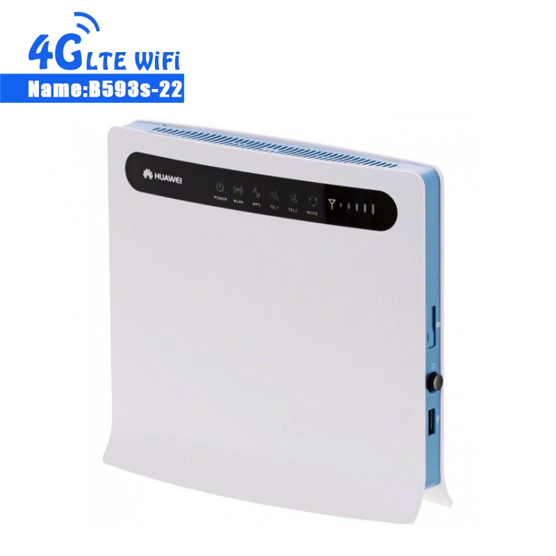 Huawei B593s-22 b593 100Mbps 4G TDD LTE CPE Router ile 4 x RJ45 LAN portu 1 x USB portu 2 x telefon bağlantı noktası