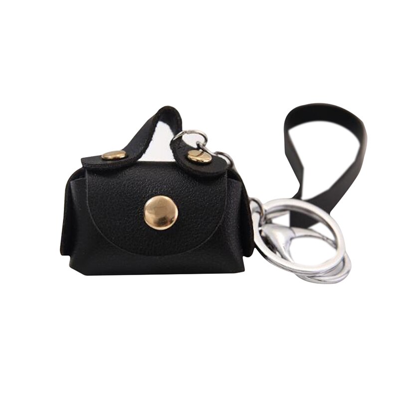 1 pçs adorável bolsa de couro feminino chaveiro acessórios charming bolsa chaveiro pingente jóias: black