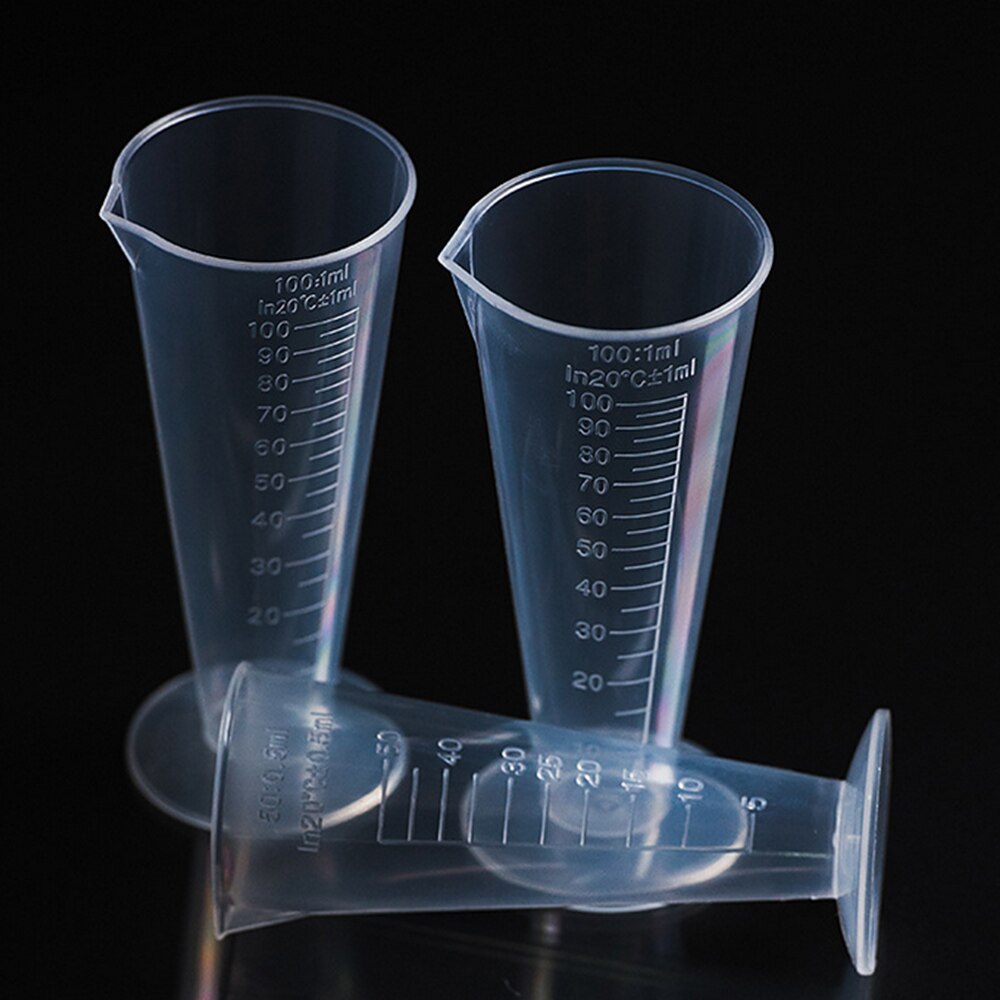 100ml Measuring Cup Transparent Plastic Measuring Cup Hotel Bar Jug Pour Spout Cylinder Reusable Kitchen Measuring Tool