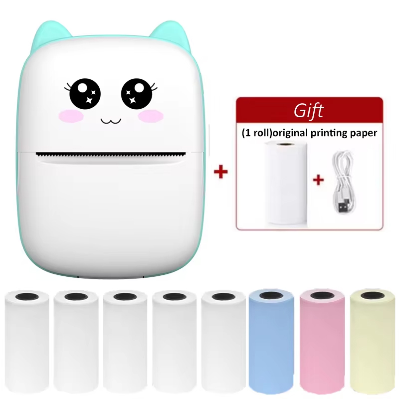 X6 mini HD portable printer sticker label Bluetooth pocket thermal printer with Rolls paper for student note inkless printing: Silver