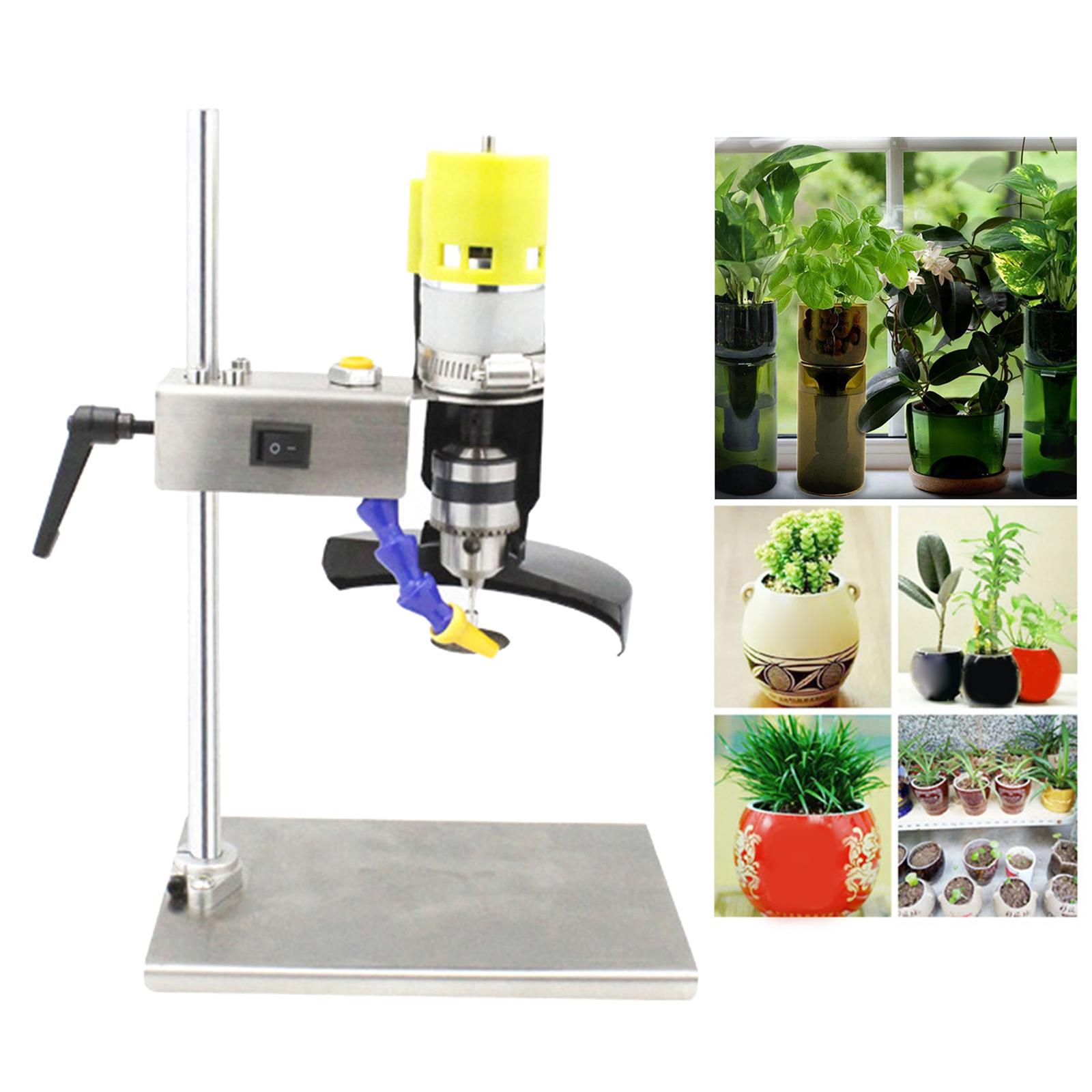 Glass Bottle Cutter Adjustable Stainless Electric Cutter Tool for DIY Oval Glass Bottle Beer Alcohol