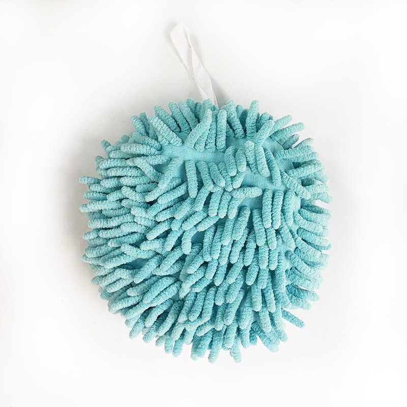 Söt hushålls chenille handduk handavtorkning boll hängbar kök toalett vattenabsorberande handduk