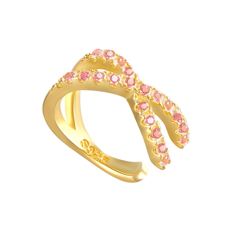 ROXI — Boucles d&#39;oreilles à clip en argent massif avec zircon pour femmes, petits bijoux avec strass: E6 (1pcs)