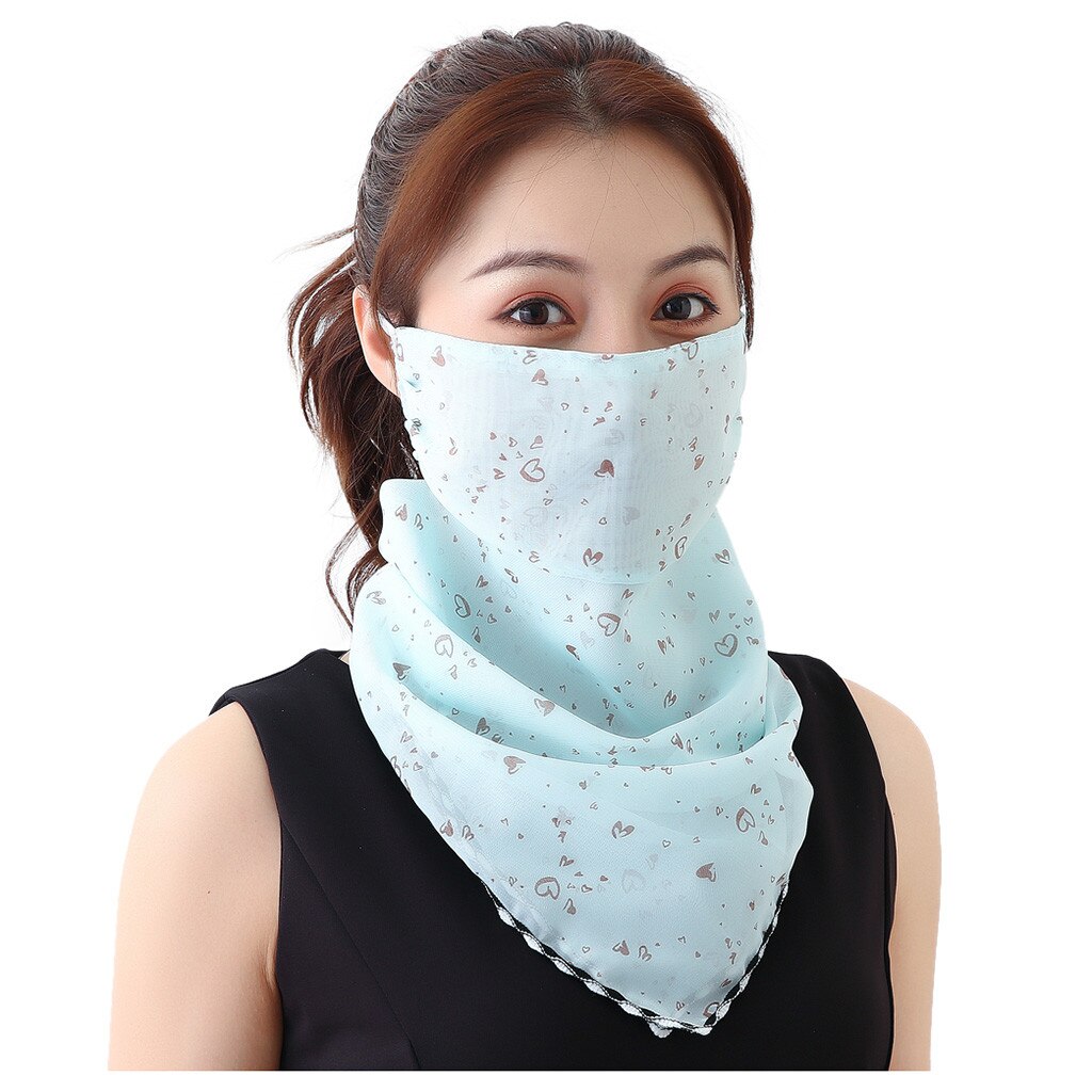 Women Sun Protection Print Scarf Dustproof Neck Scarf Masks masque