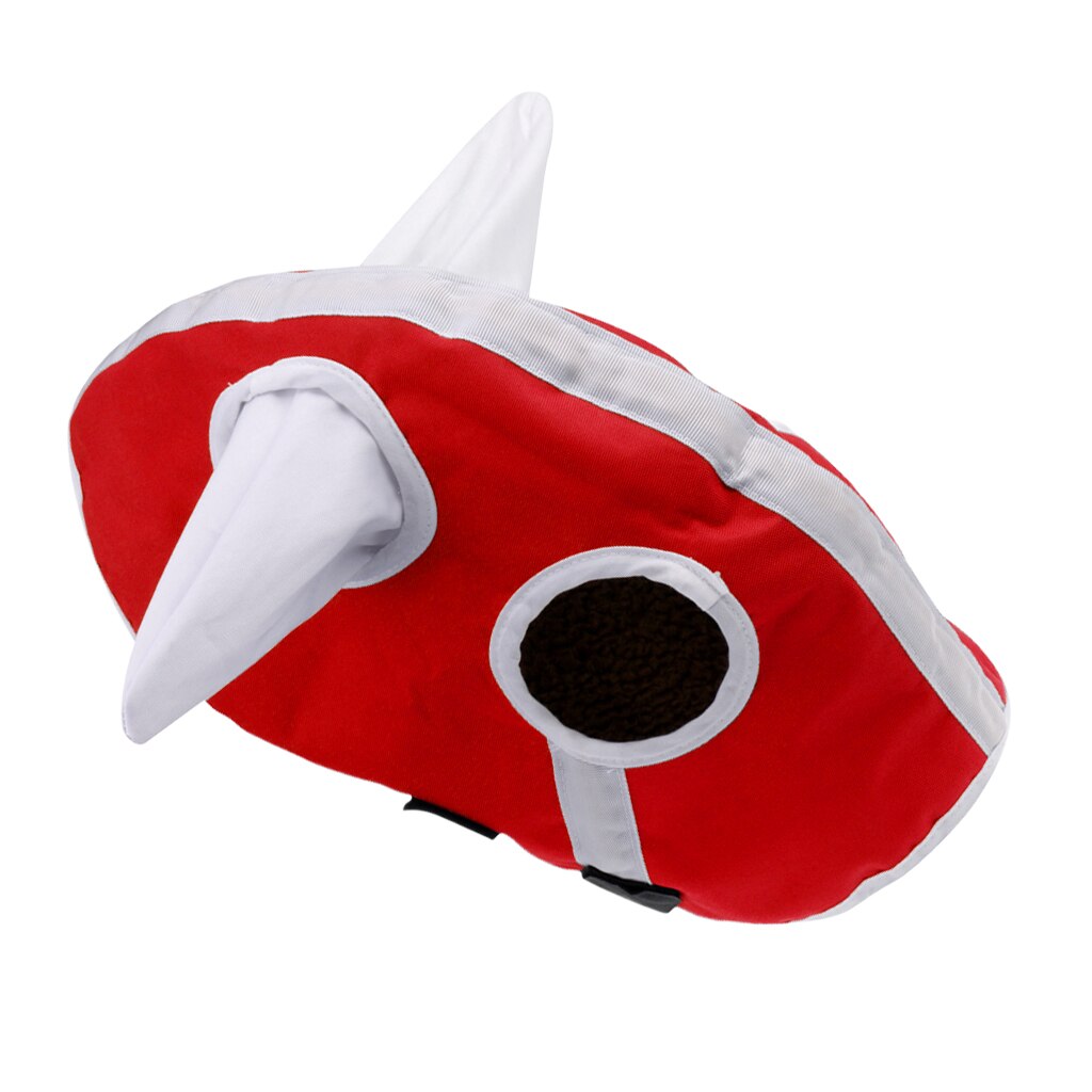 Red Adjustable Comfortable Horse Face Hood With Ears Full Protection