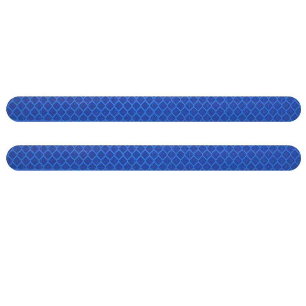 6Pcs Reflectante Auto Stickers Reflector Achteruitkijkspiegel Buitenkant Tape Strip Reflecterende Reflex Auto Tape Accessoires Reflecti D9B1: Blauw