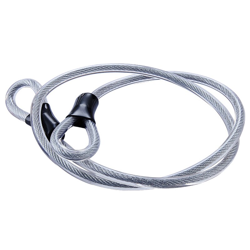 Câble Antivol Vélo 1,8 M En Acier Tressé - Diamètre 9,7 Mm, Double Boucle, Pour Vélo, Moto, équipement