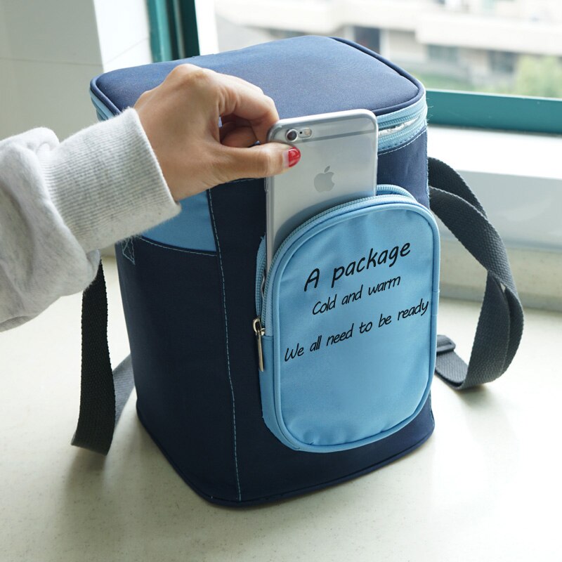 Ronde Lunchbox Koeltas Koreaanse Stijl Waterdicht Verdikte Aluminiumfolie Voedsel Thermos Tas