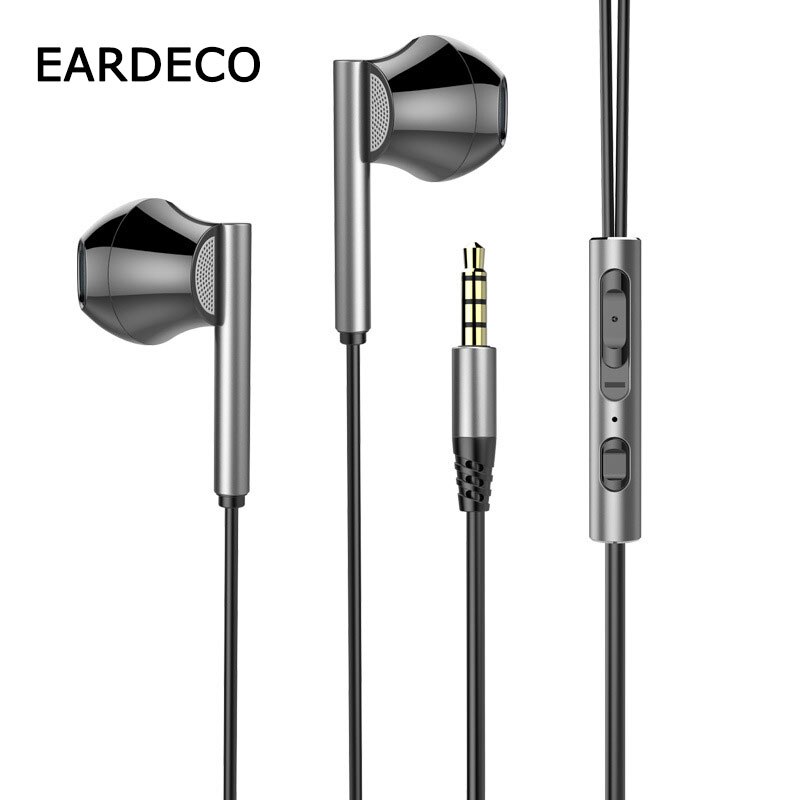 Eardeco 8 Cores Bedrade Oortelefoons Bass In-Ear Hoofdtelefoon Met Microfoon Oortelefoon Oordopjes Mobiele Telefoon Headset Dynamische Stereo