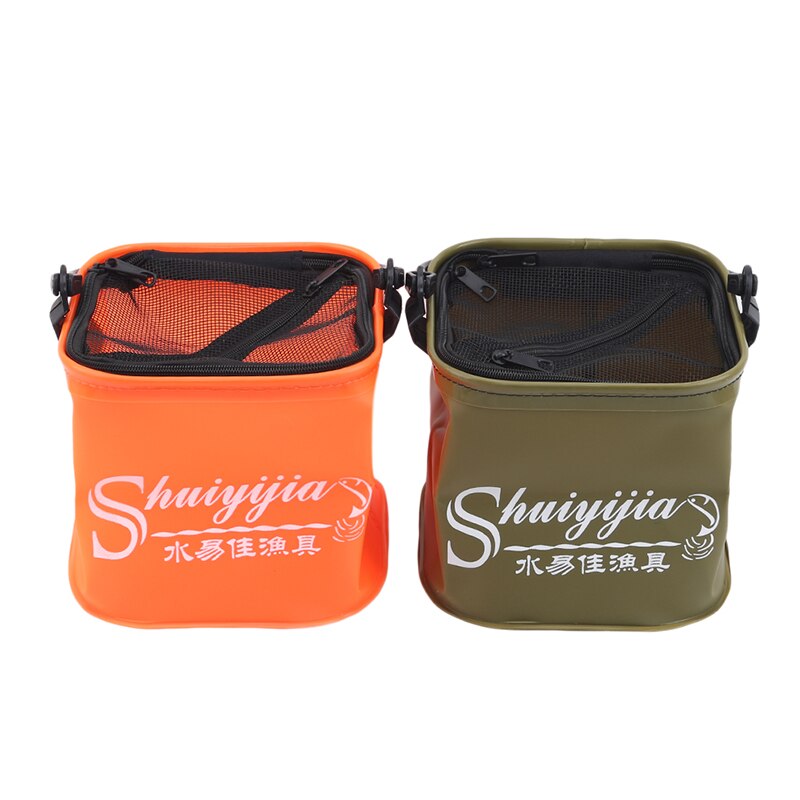 Jakość przenośne składane wiadro pojazdu wiadro wędkarskie płótno składane żywe wiadro na ryby zbiornik sprzęt wędkarski pudełko rybackie sprzęt