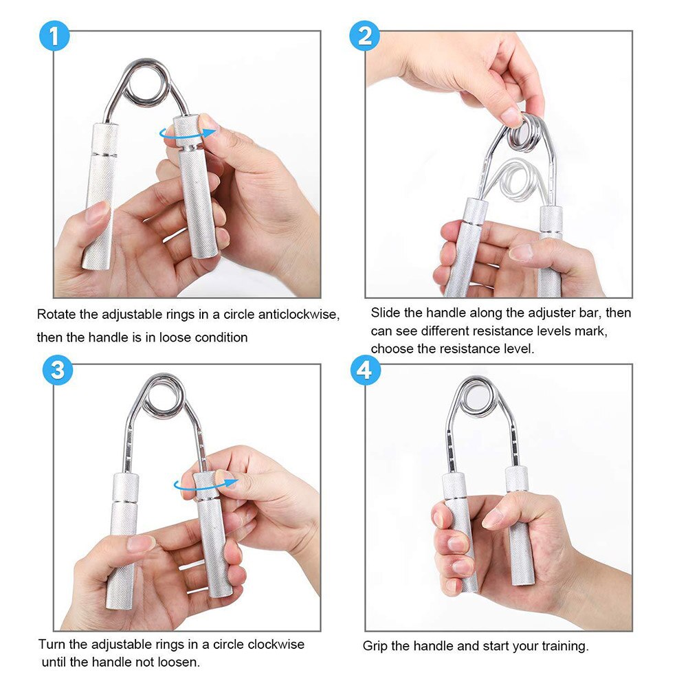 Power Wrists Long Handle Adjustable Fitness Gripper Fitness Grip Finger Rehabilitation Training Equipment Gripper