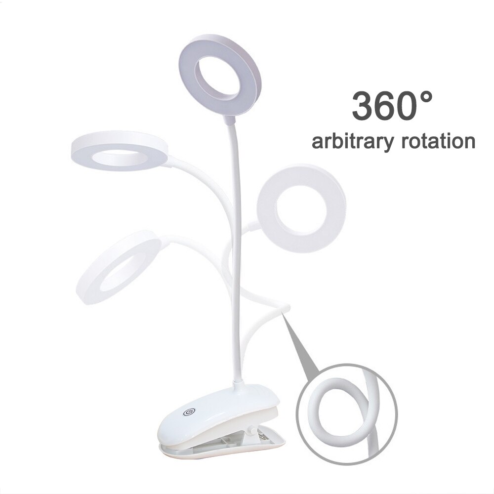 Junejour LED lampe de bureau 7000K Protection des yeux interrupteur de lumière de bureau contrôle du capteur lampe d'étude pliable