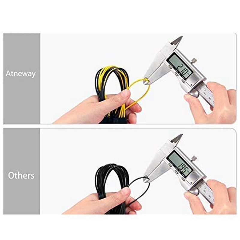 Câble d&#39;alimentation PCI-E à 2 PCI-E 8 (6 + 2) broches, séparateur de carte graphique PCI Express, câble d&#39;alimentation pour GPU