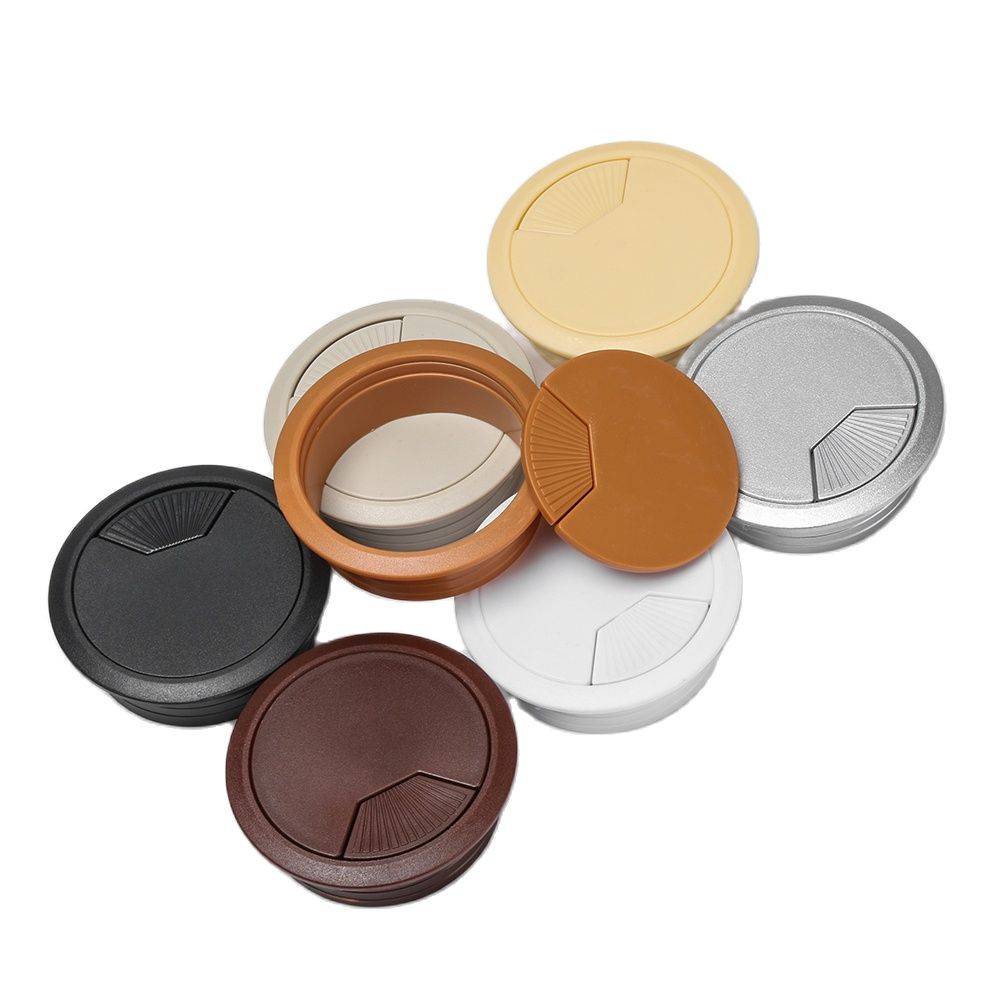 Desktop Cable Hole Cover 60/80mm Office Desk Base Cable Gland Outlet Cable Port Rack Organizer Furniture Fitting Buckle Line