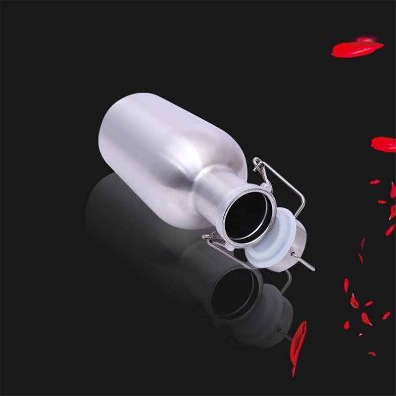 2L Larger Capacity Beer Wine Keg Vacuum Water Bottle Whisky Liquor Flagon Stainless Steel 304 Alcohol Barrel Vokda Hip Flask