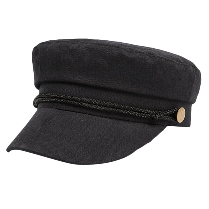 Damer hatte kvinder sommer hat ottekantet flad kasket forår og efterår bomuld kvindelige marineblå hatte til kvinder kasket hat kvinde